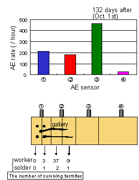 AE rate (132 days after),number of surviving termites