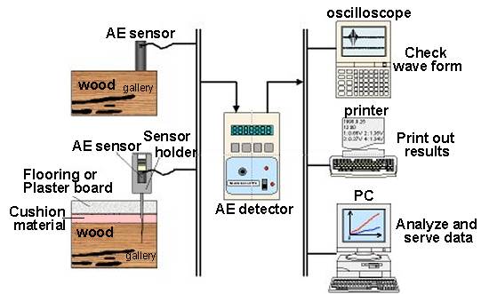 outline of AE detection and analysis